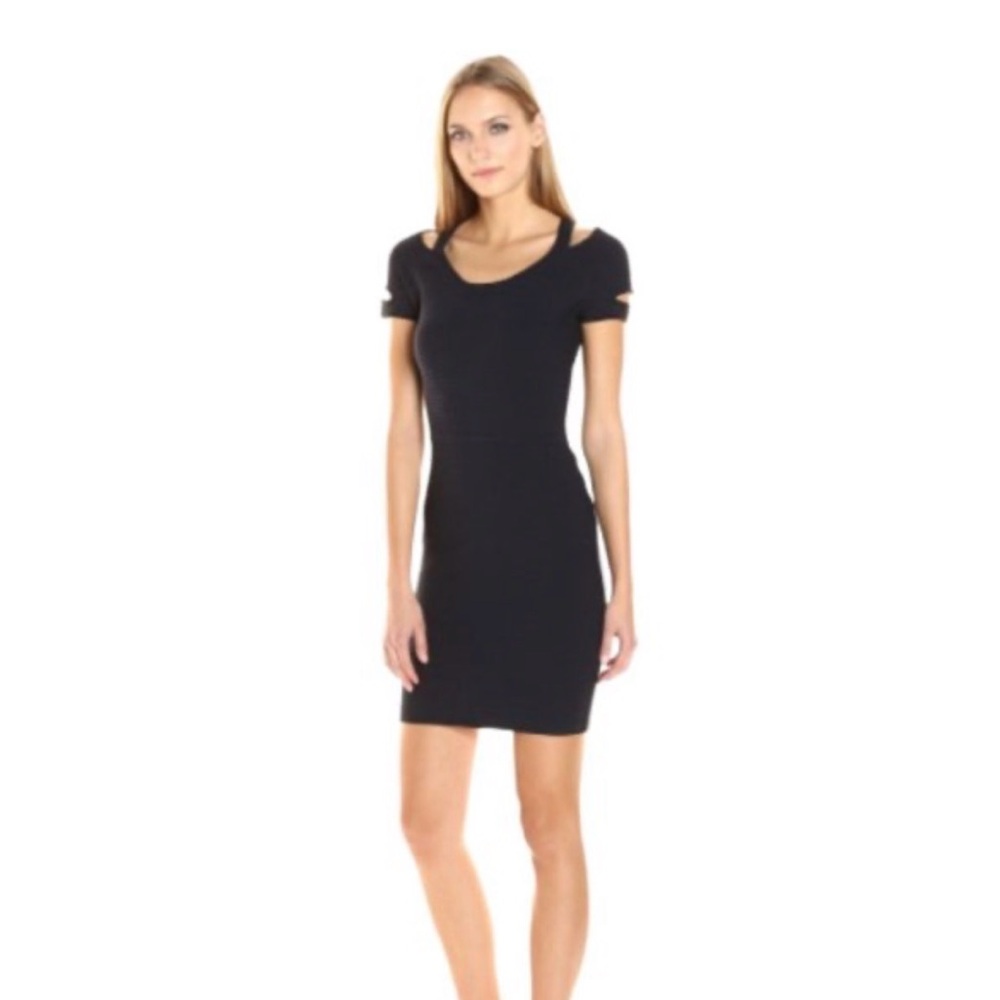 Bailey 44 Deck Ribbed Sweater Dress Navy Blue Stretch‎ Midi Size S NWT 412-R302
